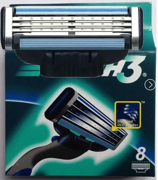 Grade quality 8 pics razor blades for men  face care with original packing box (8Pcs=1pack) shaving blade Shaver  blades