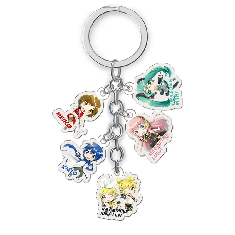 

Japanese Anime Hatsune Miku Keychain Cartoon Figure Car Key Chains Holder Keyrings Best Friend Graduation Chirstmas Day Gift