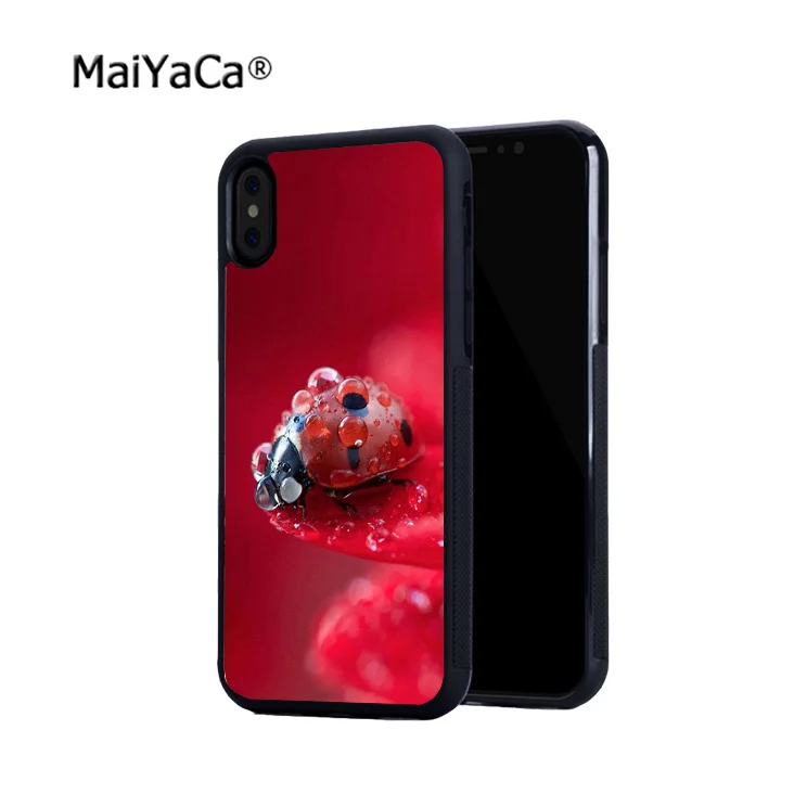 Мягкие боковые чехлы с божьей коровкой для сотового телефона iPhone 11 pro max 5s se 6 6s plus 7