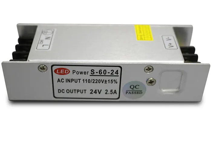 

New model 24V 2.5A 60W Switching Power Supply Driver for LED Strip AC 100-240V Input to DC 24V free shipping