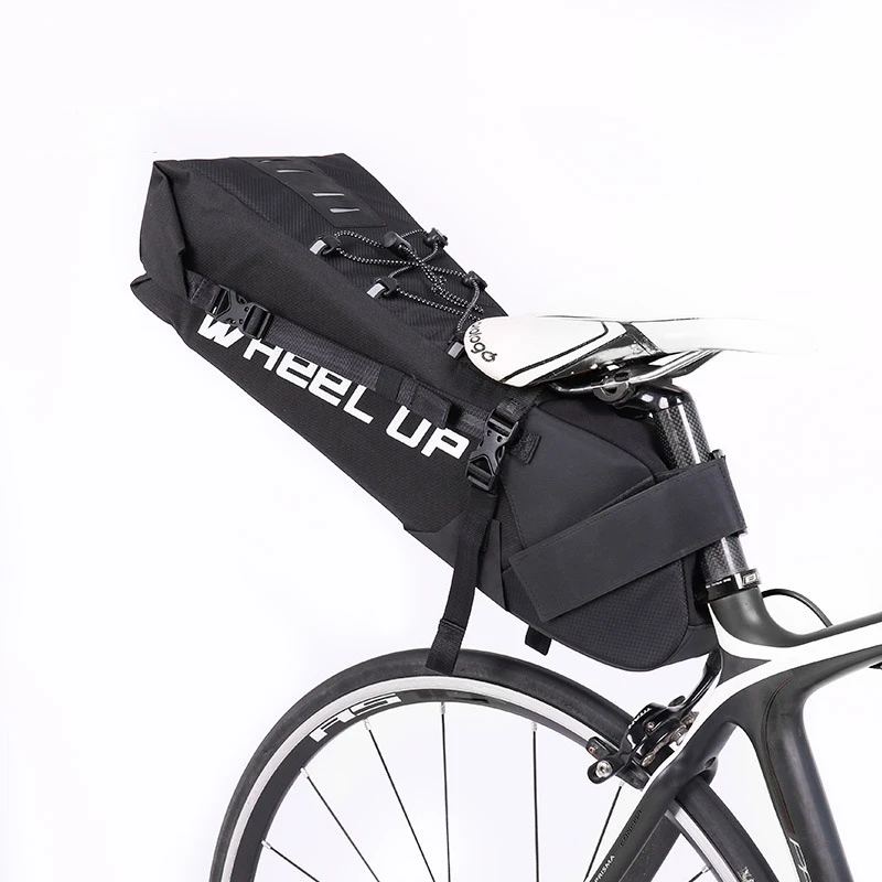 

10L Cycling Bicycle Tail Mountain Bike Rear Seat Saddle Bag Long Tail Bags Accessories Kit 600D Nylon