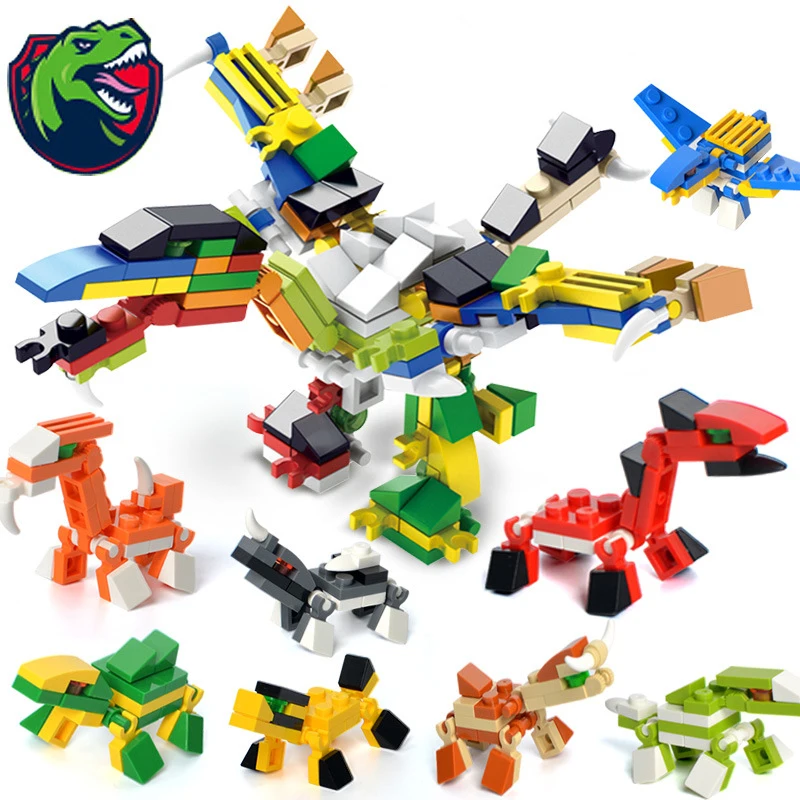 

8PCS Jurassic World Dinosaur Assembled Building Block Dinosaur Children's Educational Toys Gifts