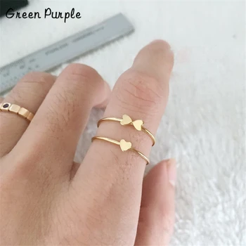 

Gold Heart Ring Wedding Jewelry Bohemian Knuckle Mujer Boho Bague Femme Minimalism Charm Anelli Aneis Ring for Women Anillos