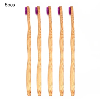 

5pcs Natural Eco-Friendly Bamboo Tongue Tongue Brush Whitening Soft Bristles Bamboo Toothbrush Eco-friendly Oral Care Clean Tool