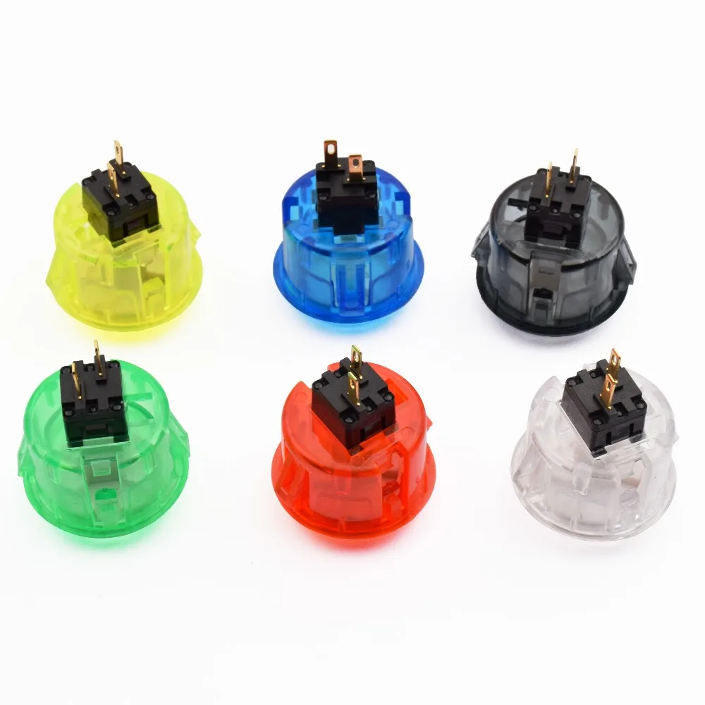 

PCS High Quality transparent 30mm Push Arcade Button Jamma Game Long Push Microswitch for Arcade Game Machine DIY Mult Color
