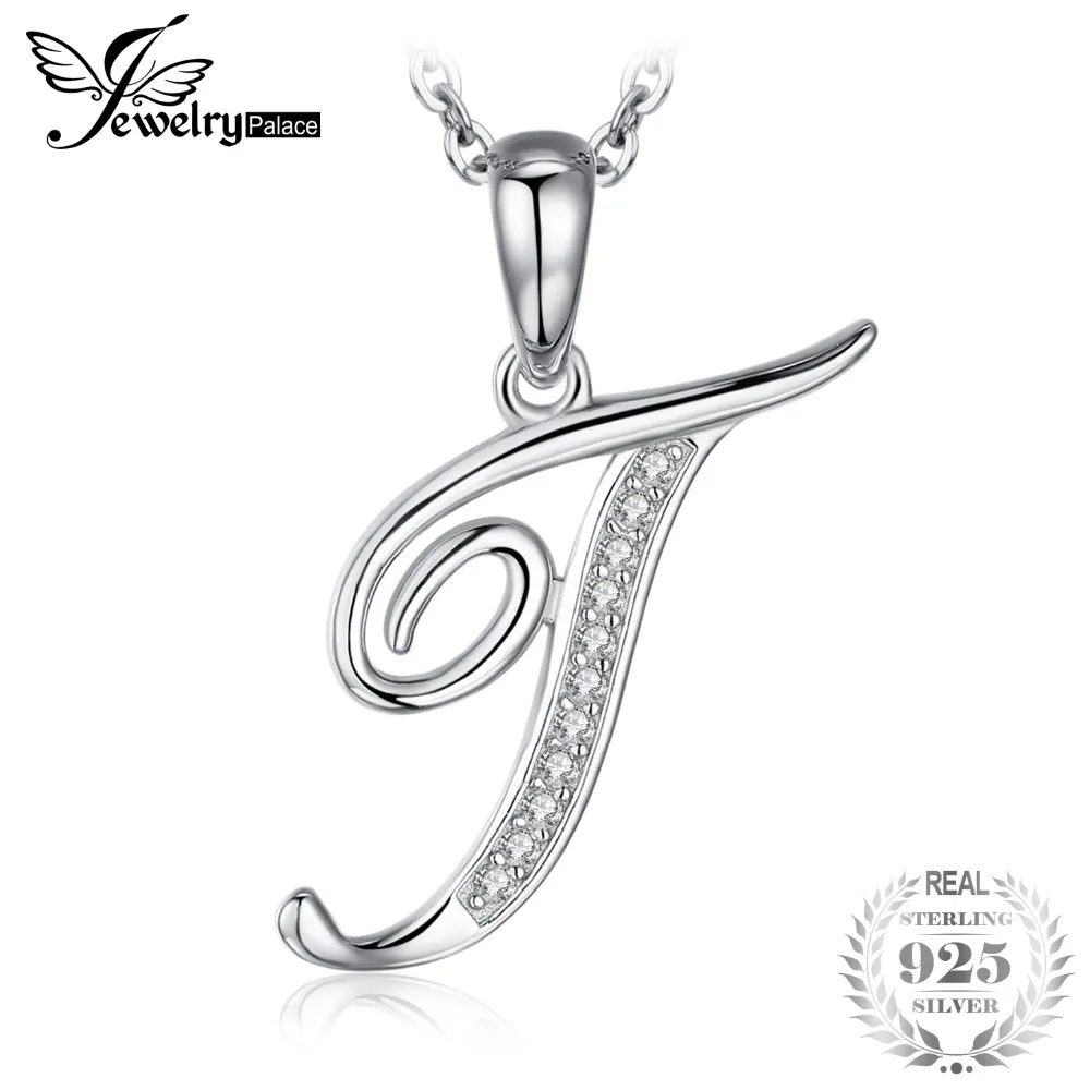 JewelryPalace 925 Sterling Silver Letter J Initial CZ Pave Cubic