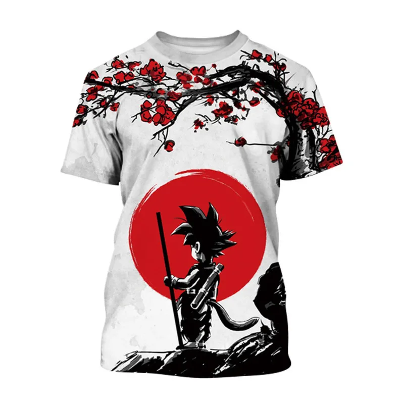 Super Saiyan Goku Impresso T-shirt de Manga