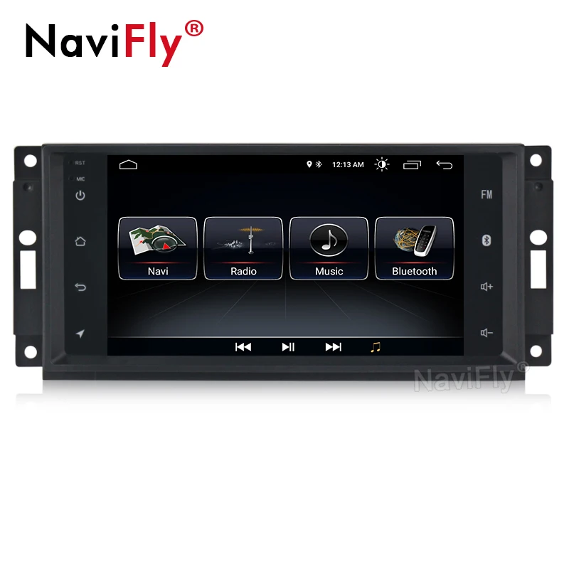 Best Navifly Android 8.1 Car dvd player GPS Navigation for Jeep Grand Cherokee 2009 2008 2010 Wrangler Compass Dodge Chrysler Map BT 1