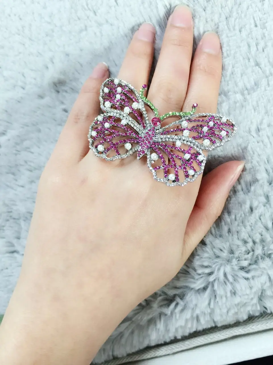 large butterfly ring