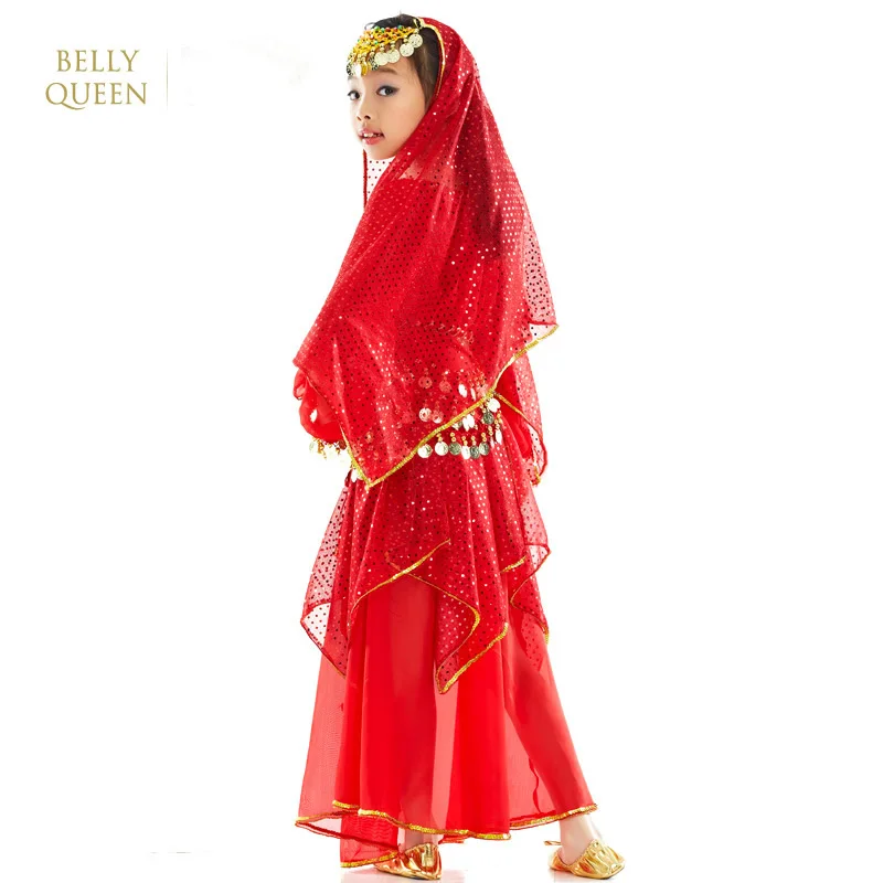 BELLYQUEEN 6 шт./компл. костюмы для танца живота индийское платье для Для детей костюмы для танца живота для продажи, одежда в индийском стиле, для девочек