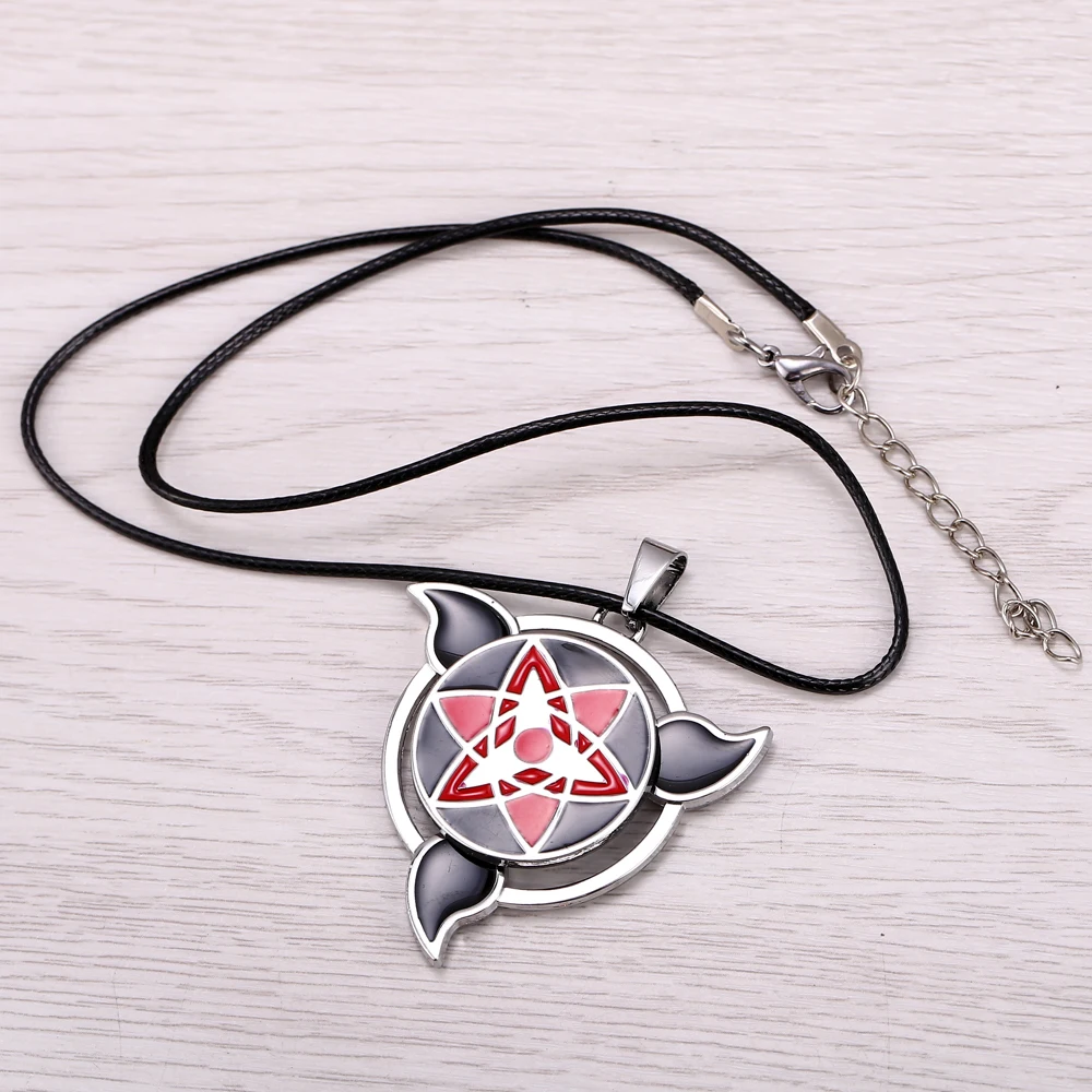 Ожерелье Naruto поворотное колье Uchiha Sasuke Mangekyou sharшаринган для женщин и мужчин