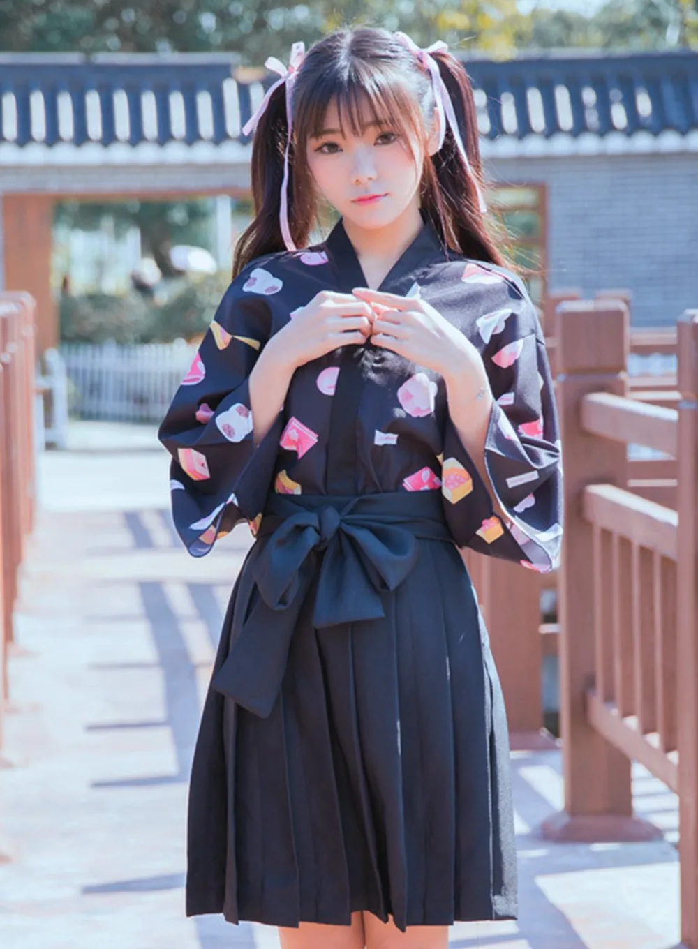 Японское кимоно Kawaii Wagashi Yukata кардиган Женская милая рубашка топы|shirt top|blouse shirtkimono