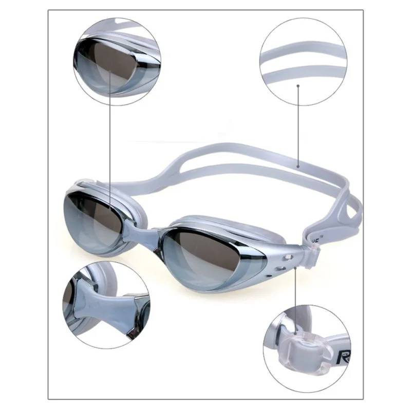 Водонепроницаемые силиконовые очки для взрослых Профессиональные противотуманные УФ Защита регулируемые плавательные очки для подводного плавания для мужчин и женщин