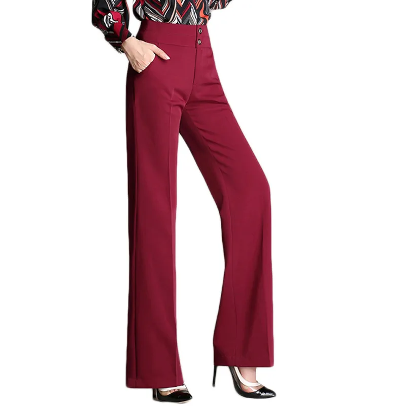 

N.XINZHE 2018 Autumn Fashion Womens Office Pants High Waist Straight Pant Ladies winter Pants Women Formal Suits Trousers female