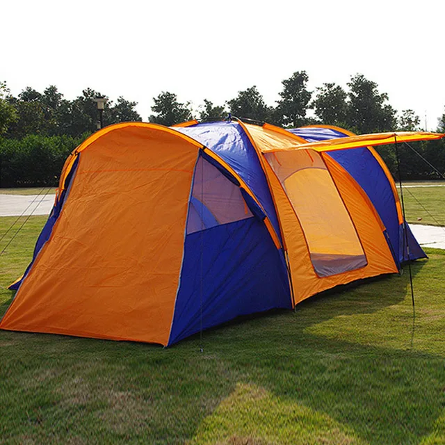 Cheap High Quality 9 Person Large Space Outdoor Waterproof Camping Tent 3 Room 1 Hall Mosquito Net Family Tents for Party Low Price