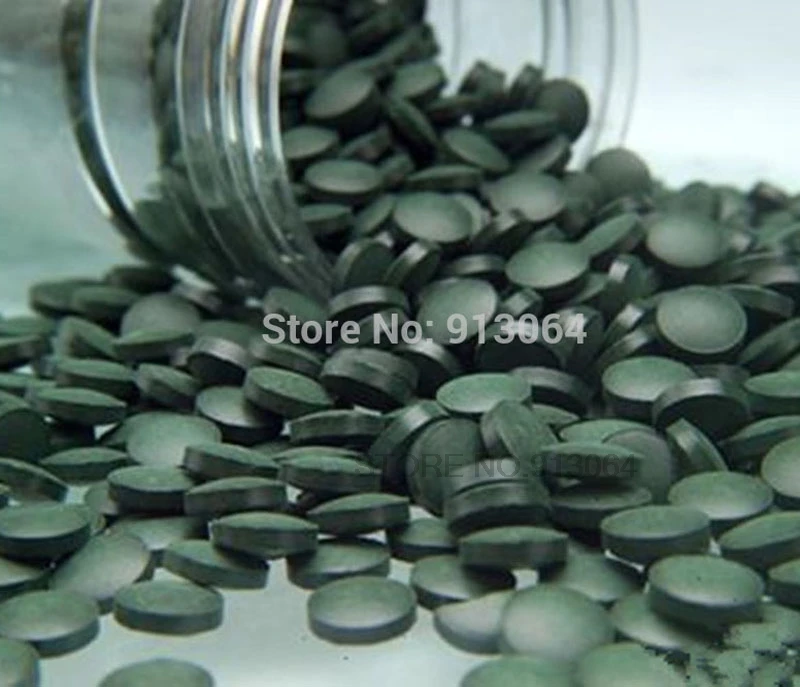 Tablette de thé à la spiruline verte, Anti-fatigue et Anti-radiation, de qualité standard d'exportation, 500g, riche en vitamines