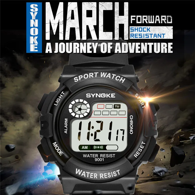 SYNOKE men sports watches dual display analog digital led Multi-Function 30M Waterproof Watch Clock relojes hombre O29#N (8)