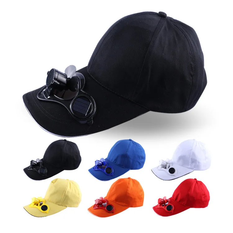 

2018 New Hot Men Women Solar Power Sun Baseball Hats With Cooling Fan Summer Boys Girls Funny Caps Camping Traveling