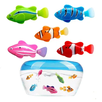 New Arrival! 5 Pieces Funny Swimming Electronic Fish Activated Battery Powered Toy  Pet ing Tank Decorating 1