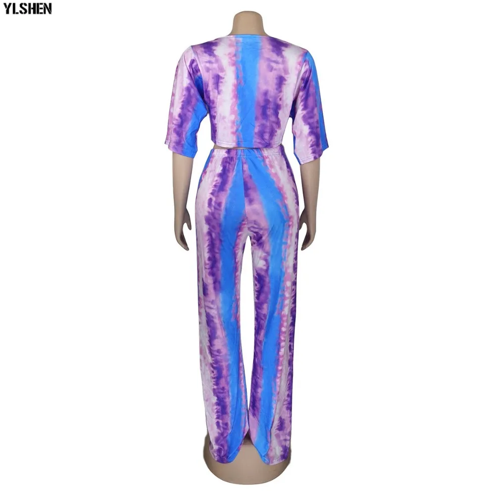 2019 Plus Size 2 Two Pieces Sets Women Gradual Print Casual Short Tops Sweatshirt Pants Suits Women Tracksuits Hoodies Outfits12