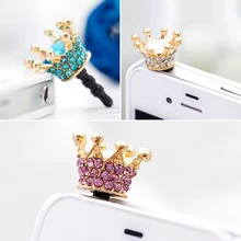 Marsnaska Универсальный 3,5 мм Корона алмаз Анти-пыль разъем Телефон Анти-пыль разъем для iPhone samsung аудио наушники разъем для наушников