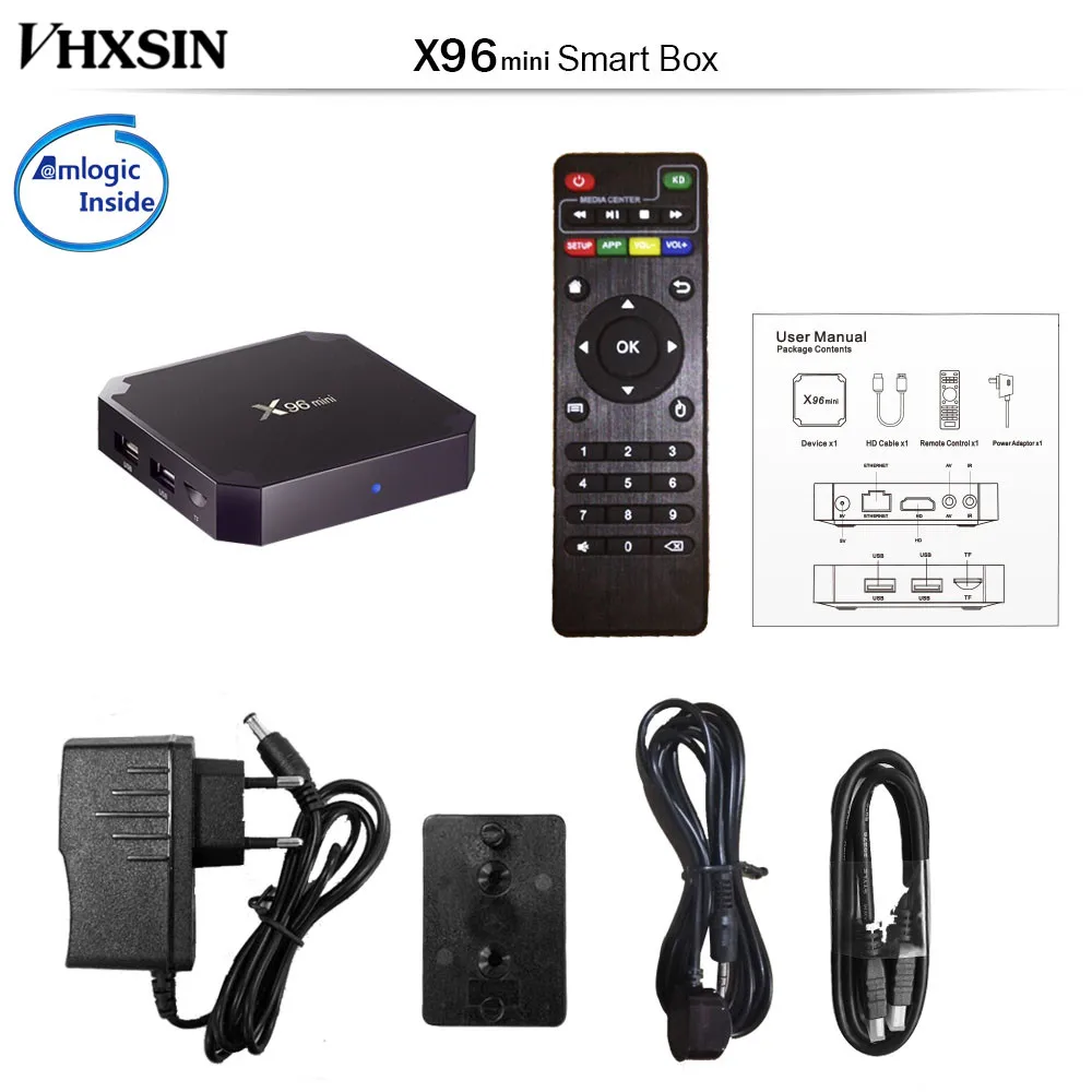 VHXSIN 20 шт./лот X96 mini Android 9 0 TV BOX 1 ГБ 8 ГБ/2 16 Amlogic S905W четырехъядерный 2 4 ГГц 4K Kdplayer 17