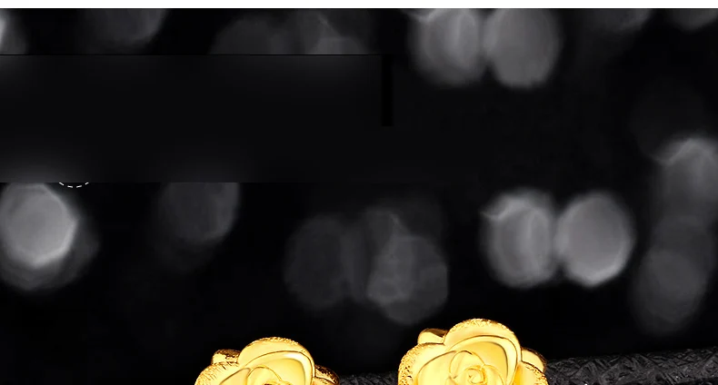 24 K серьги из чистого золота реального AU 999 Solid Золотые серьги хороший 3D Роза высококлассные Модная классика вечерние Fine Jewelry Лидер продаж Новинка г