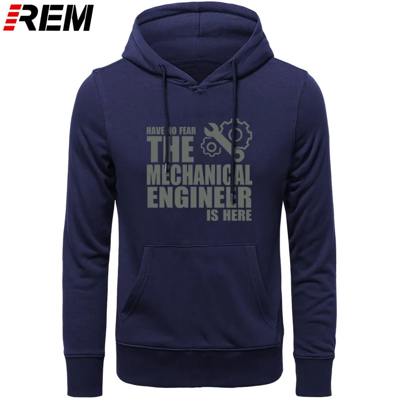 Have No Fear The Mechanical Engineer Is Here Новинка забавная мужская одежда с принтом хлопковые толстовки с круглым вырезом и длинными рукавами, толстовки - Цвет: NAVY GRAY