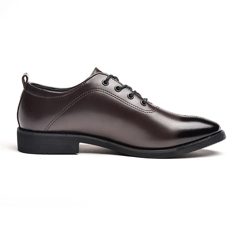 elegant genuine leather formal men shoes italian luxury brand wedding male footwear designer tan work dress oxford shoes for men (4)
