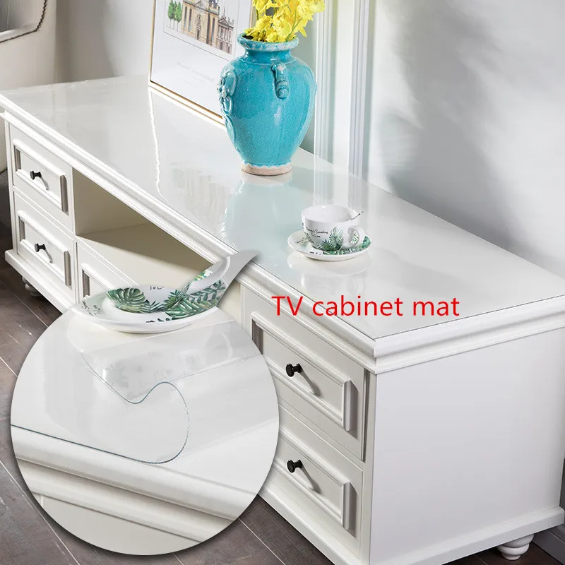 

Transparent PVC 1mm waterproof tablecloths non-slip computer chair mat Wooden floor protection mat Dressing table mat Yoga mat