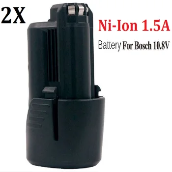 

2PCS 10.8V 1500mAh Li-ion Rechargeable Cordless Power Tools Replacement Battery for Bosch 10.8V battery BAT411 BAT412A BAT413