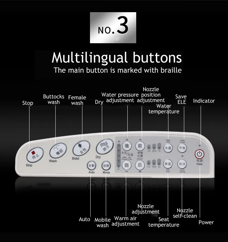 Ecofresh Смарт сиденье для унитаза электрический умный биде крышка ...