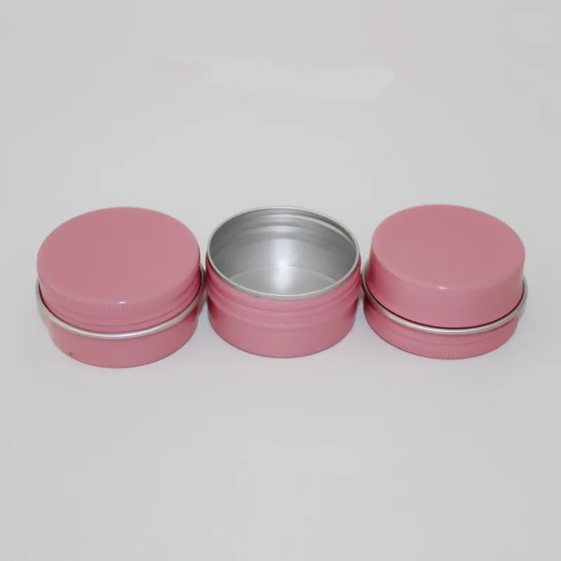 

10ml 30ml 50ml 60ml Empty Pink Aluminum Jar Case Cosmetic Eyebrow Eyeliner Cream Gel Mascara Container Storage Soap Tins 100pcs
