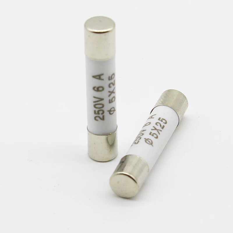 BS1362 ceramic fuse tube RO55 fuse 5x25 fuse 5 * 25 6A 250Vin Fuse