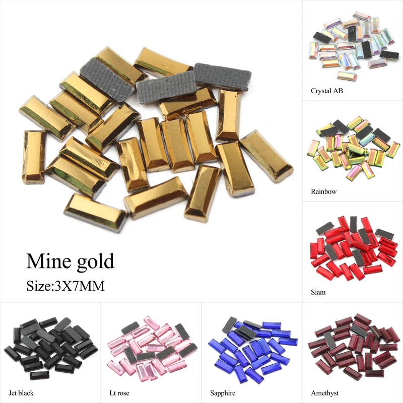 

New Sale Strip 3x7mm Hotfix Rhinestone Flatback Glass stones 300pcs/lot use for Garment bags shoes