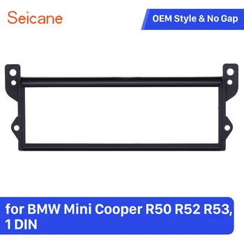 

Seicane One Din Car Fascia Trim Frame Kit in Dash for BMW Mini Cooper R50 R52 R53 Surrounded Panel Plate