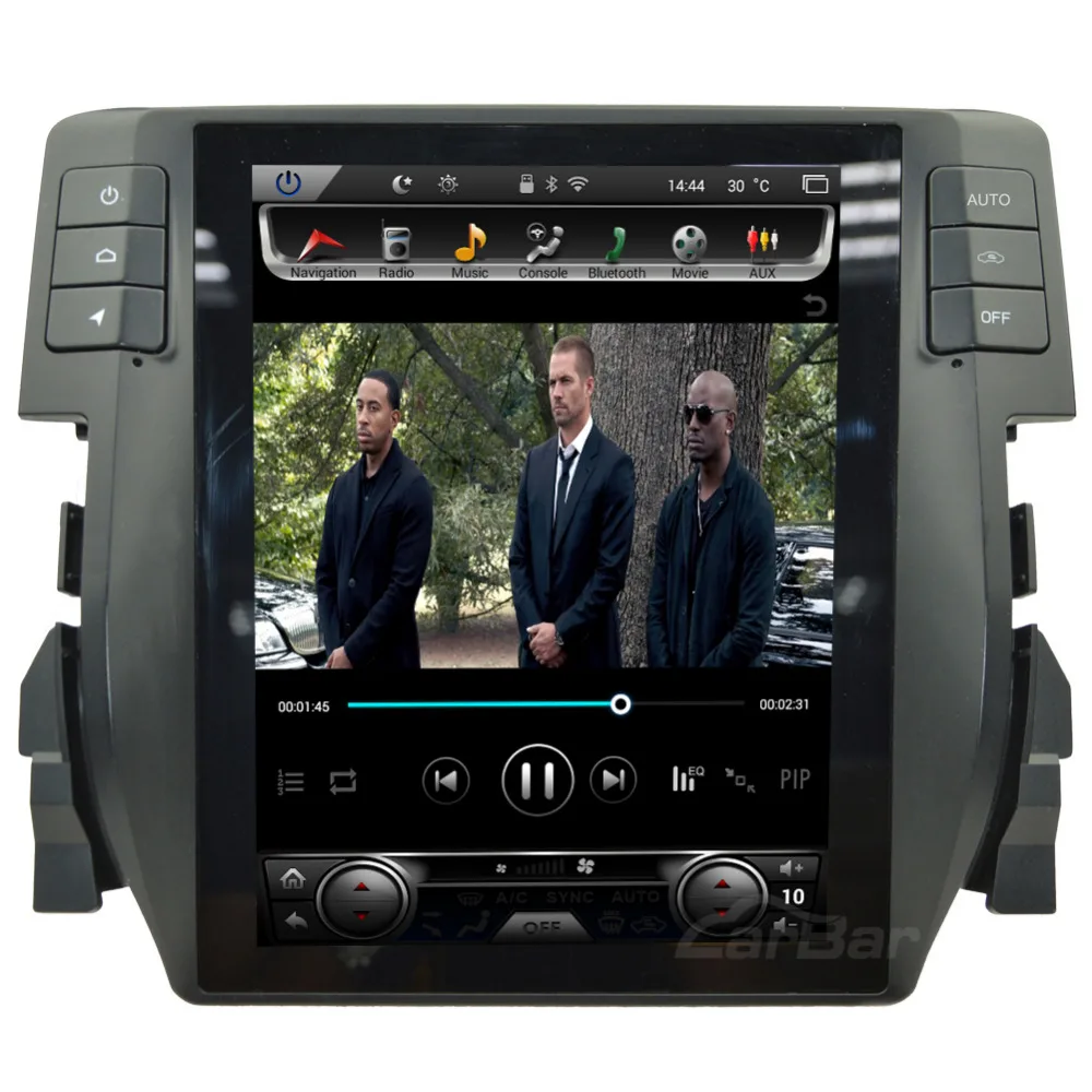 CARBAR 1" вертикальный ips экран Android автомобильный DVD gps-навигация, радио, стерео плеер для Honda Civic 2 Гб ram 64 Гб rom