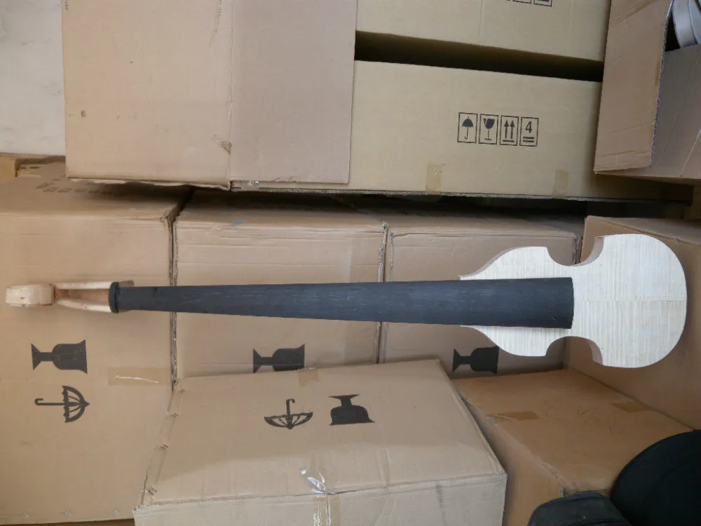 one unfinished 4 string black 3/4 new Electric Upright Double Bass