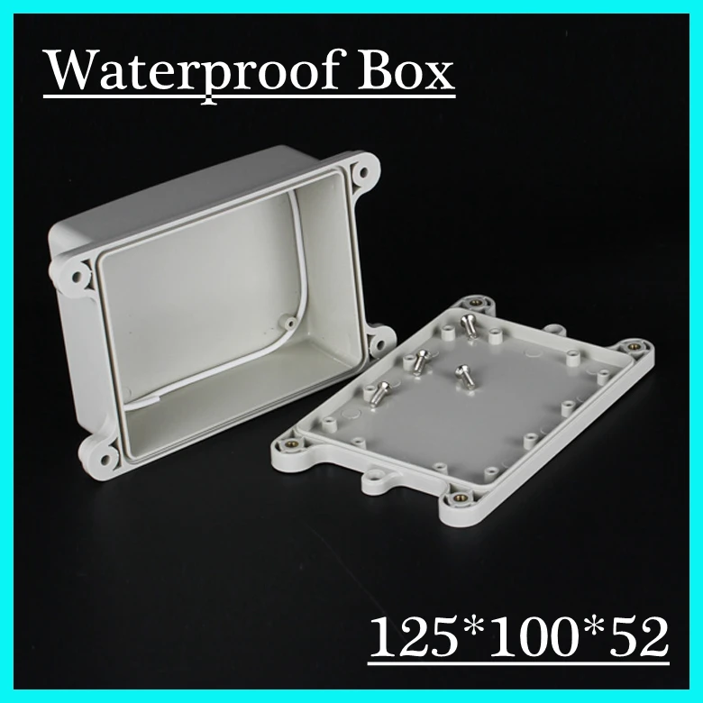 

125*100*52mmWaterproof Plastic Electronic Project Box w/ Fix Hanger Plastic Waterproof Enclosure Box Housing Meter Box