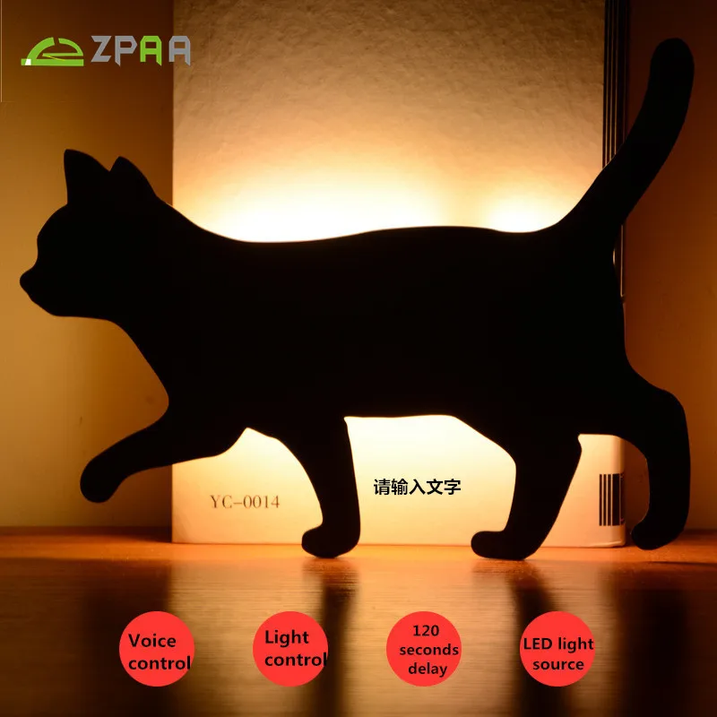 

New LED Cute Dog Cat Night Light Wall Light Sensor Control Smart Light Christmas Home Corridor Balcony Baby Kids Sleep Lamp