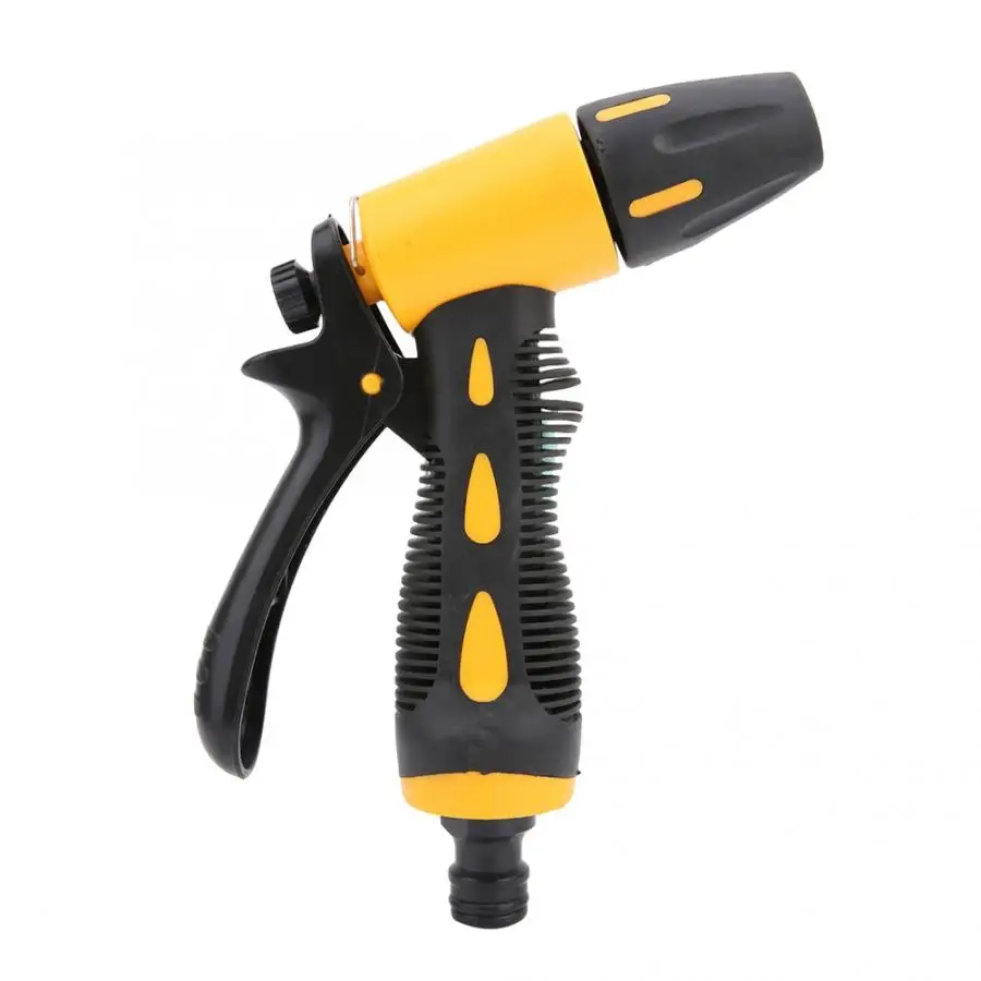 Yellow High Pressure Water Spraying Gun Anti Slid Handle Garden Irrigation Spray Head Car Washing Gun