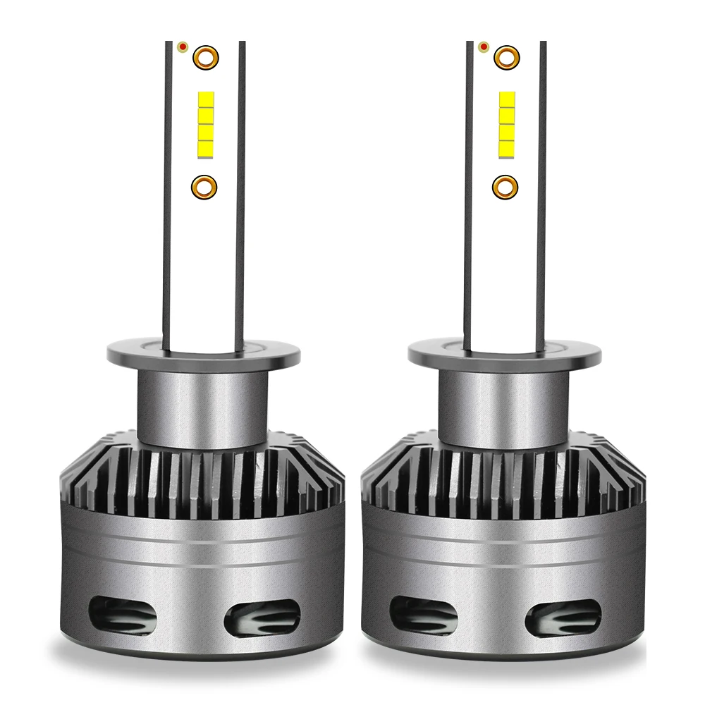Kopen 2 stks H1 hoge helderheid LED auto koplampen 60 W set van DC9 32V spanning 6400LM H1 koplampen.