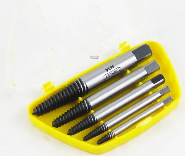 Best Promotion 5PCS Steel Broken Speed Out Damaged Screw Extractor Drill Bit Guide Set Broken Bolt