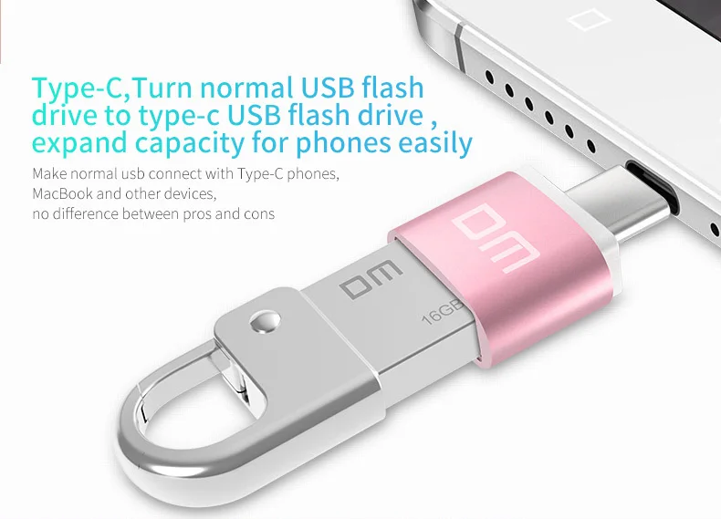 DM type C адаптер USB C штекер USB2.0 Femail USB OTG конвертер для устройств с интерфейсом type c