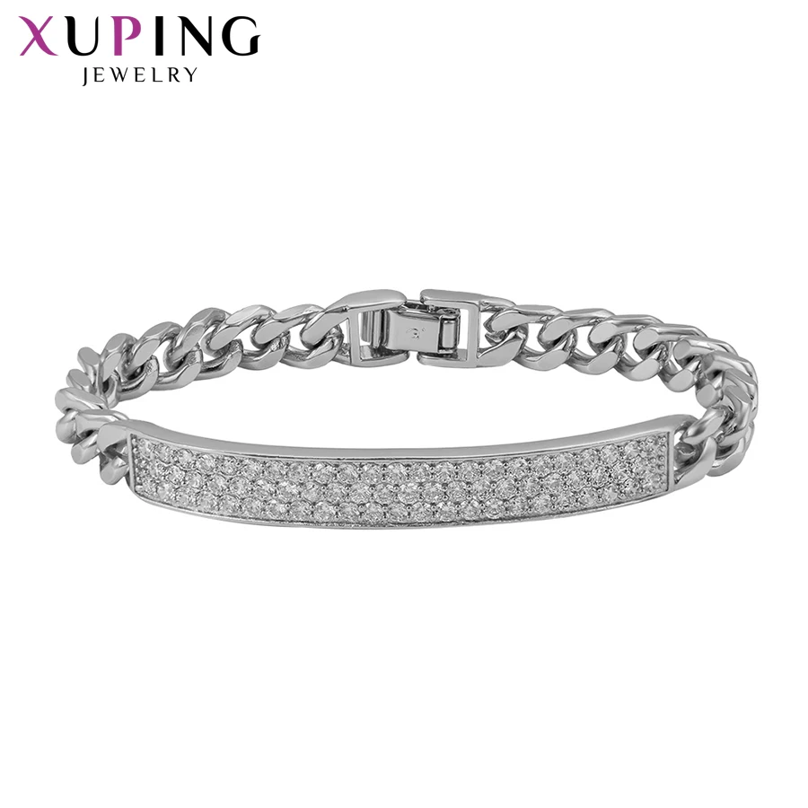

Xuping Luxury Rhodium Color Plated Bracelets Copper High Quality for Women Christmas Jewelry Gifts S103.9-76087