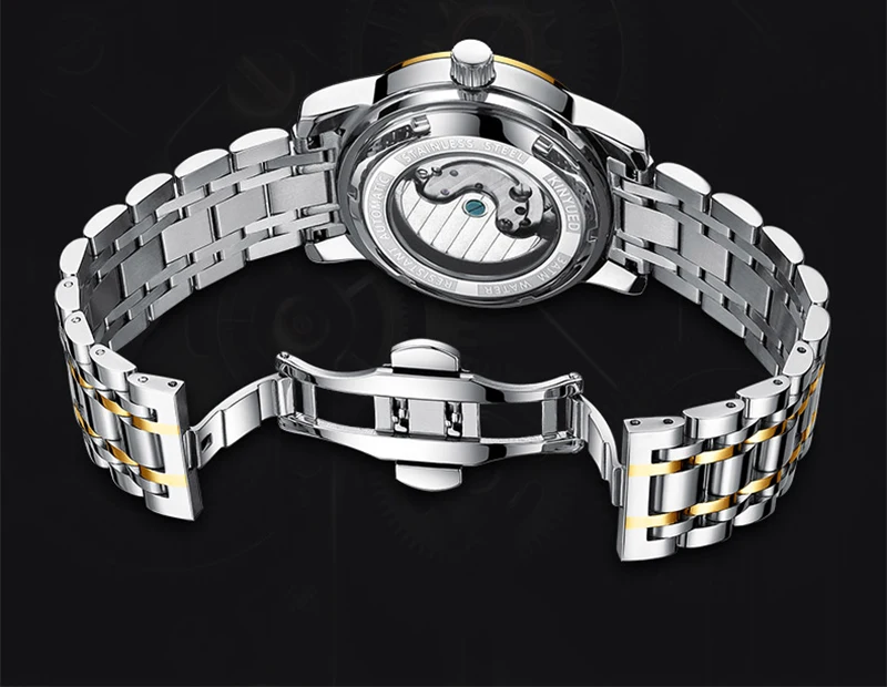 Original Top Brand Mens Business Watches Luminous Hands Skeleton Tourbillon Automatic Watch Mechanical Moon Phase Montre Homme (1)