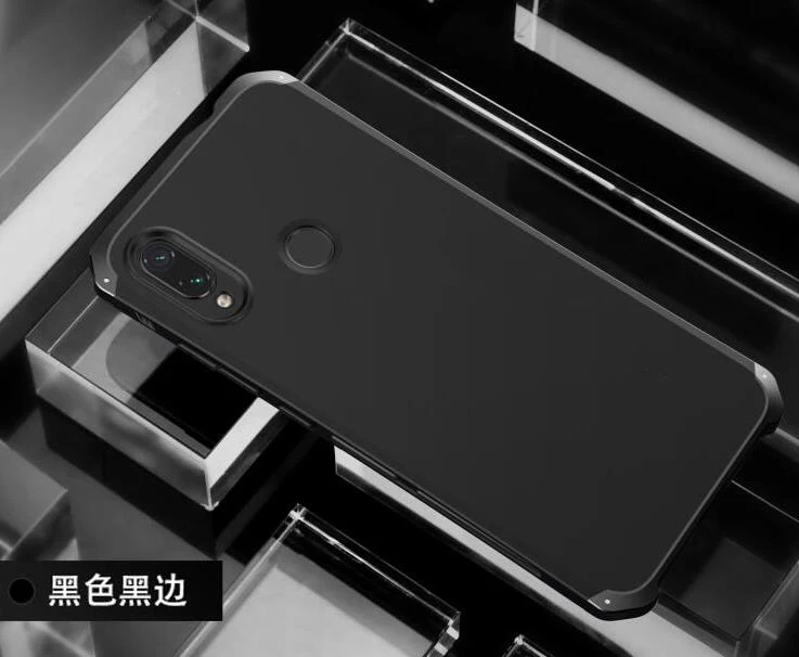 Чехол для Xiaomi Redmi Note 7 Алюминиевый металлический каркас твердый пластиковый чехол на заднюю панель для Xiaomi Redmi Note 7 Fundas Coque Shell - Цвет: Ярко-желтый