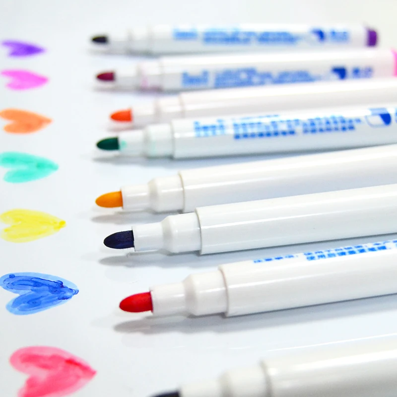 

YIBAI 8Pcs/lot Magnetic Whiteboard Pen,Drawing Magnet Erasable Dry White Board Markers Built In Eraser Office School Supplies