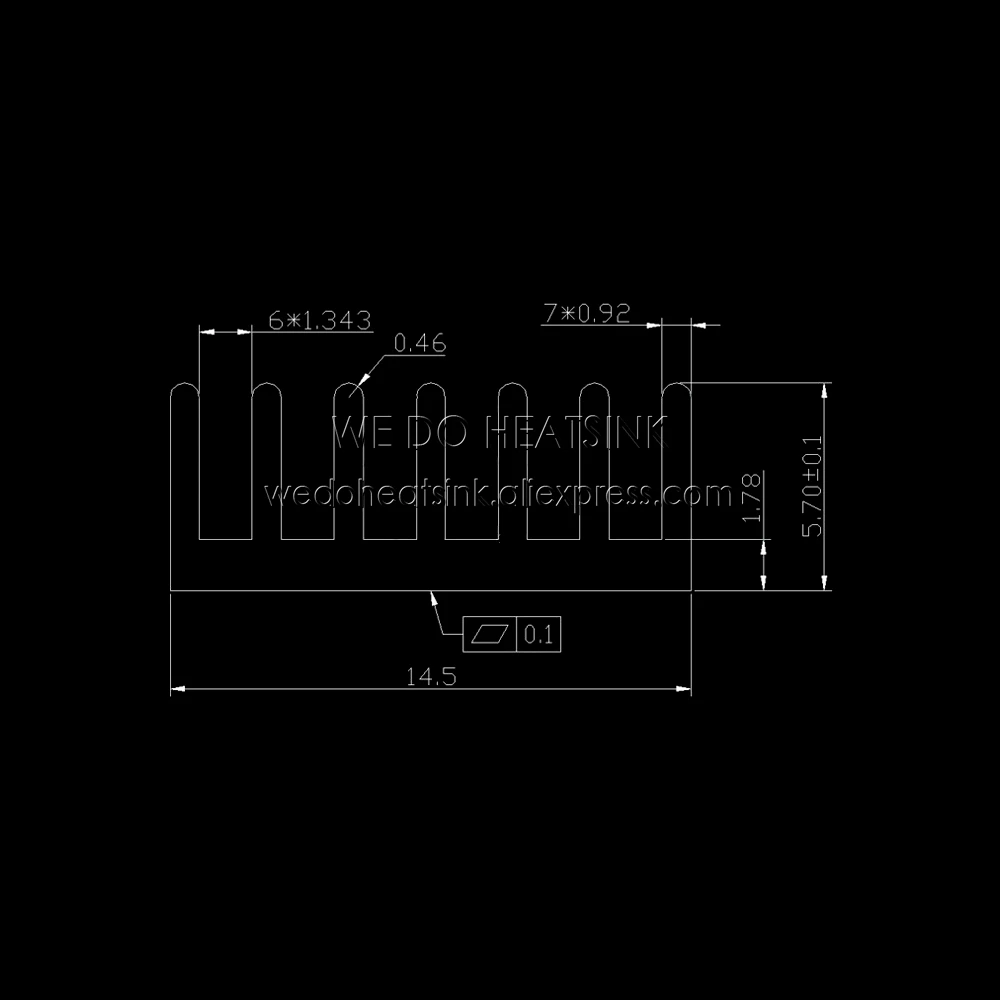 50 шт./лот 14x14x6 мм алюминиевый радиатор штампованный охлаждающий элемент с термолентой для LM2596 LM2577 LM2576