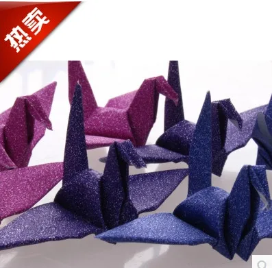 

Diy handmade origami products Gold powder 7cm paper birds for wedding props & holiday gift wedding decoration hanging supplies